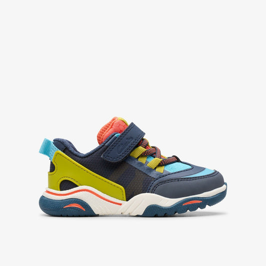 Clarks Feather Track Toddler Navy Combination