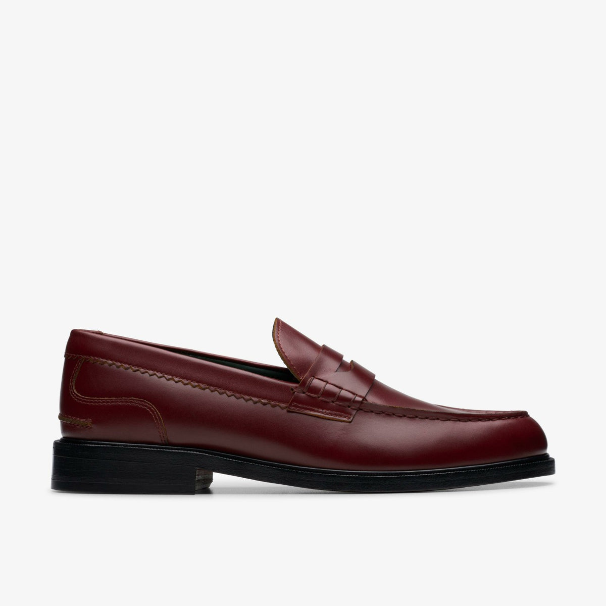 Clarks Craft James Lo Loafer Wine Leather