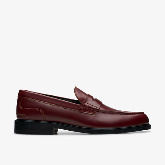 Clarks Craft James Lo Loafer Wine Leather