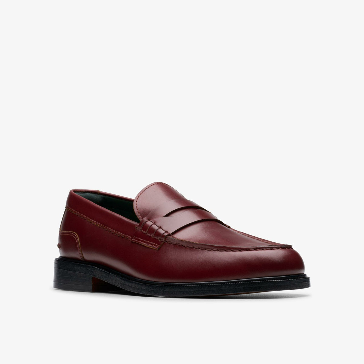 Clarks Craft James Lo Loafer Wine Leather
