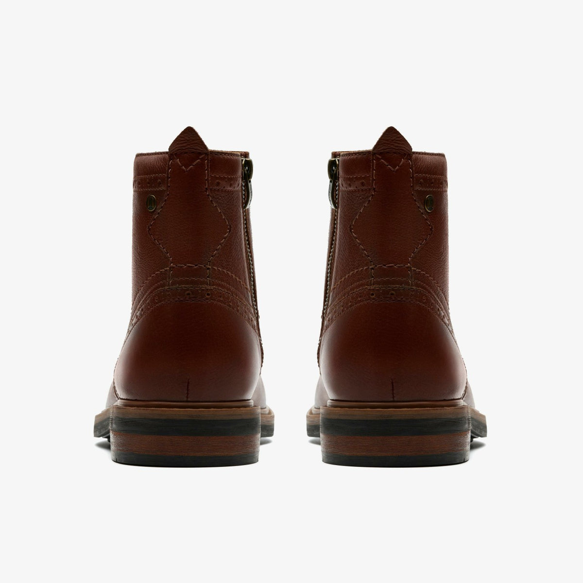 Clarks Newford Lace Boot Mid Tan Leather