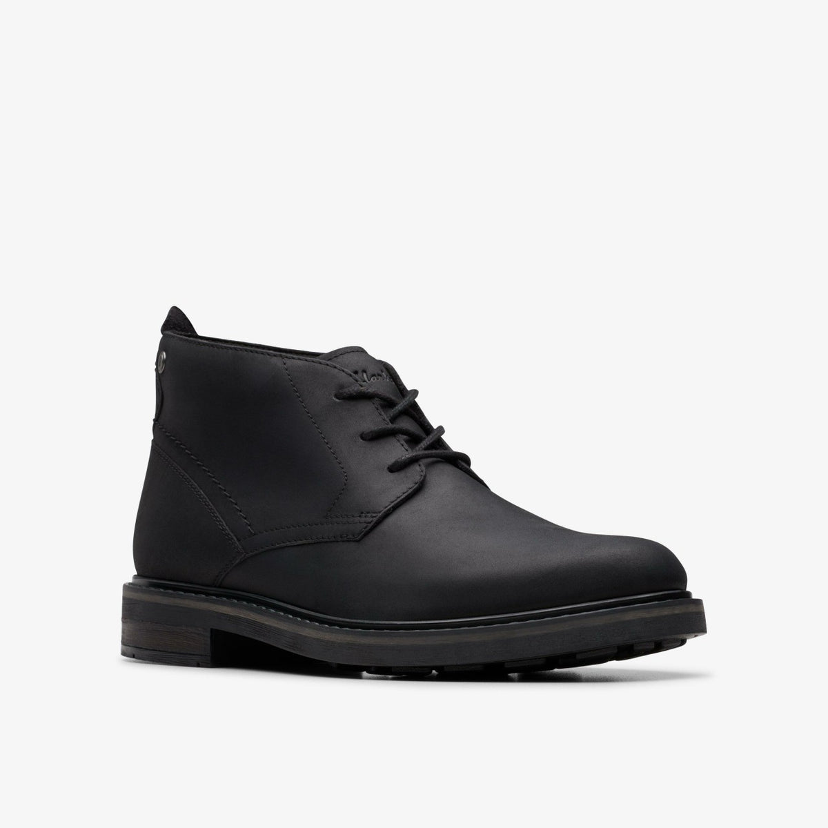 Clarks Newford Mid Black Leather