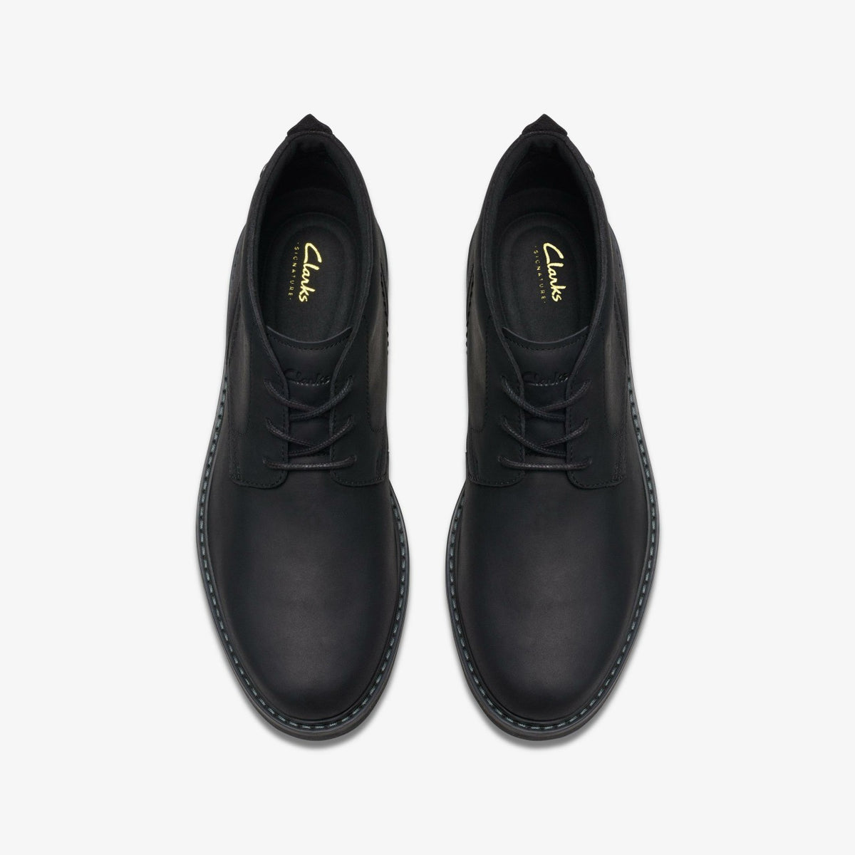 Clarks Newford Mid Black Leather