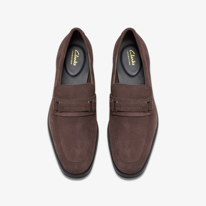 Clarks Paulton Lo Dark Brown Suede