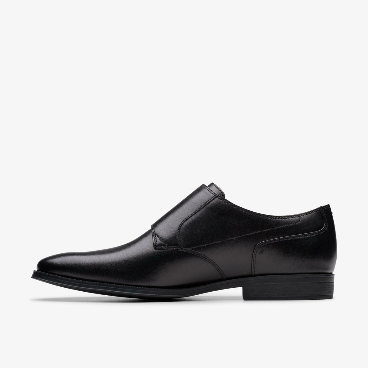Clarks Paulton Monk Black Leather