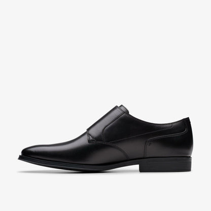 Clarks Paulton Monk Black Leather