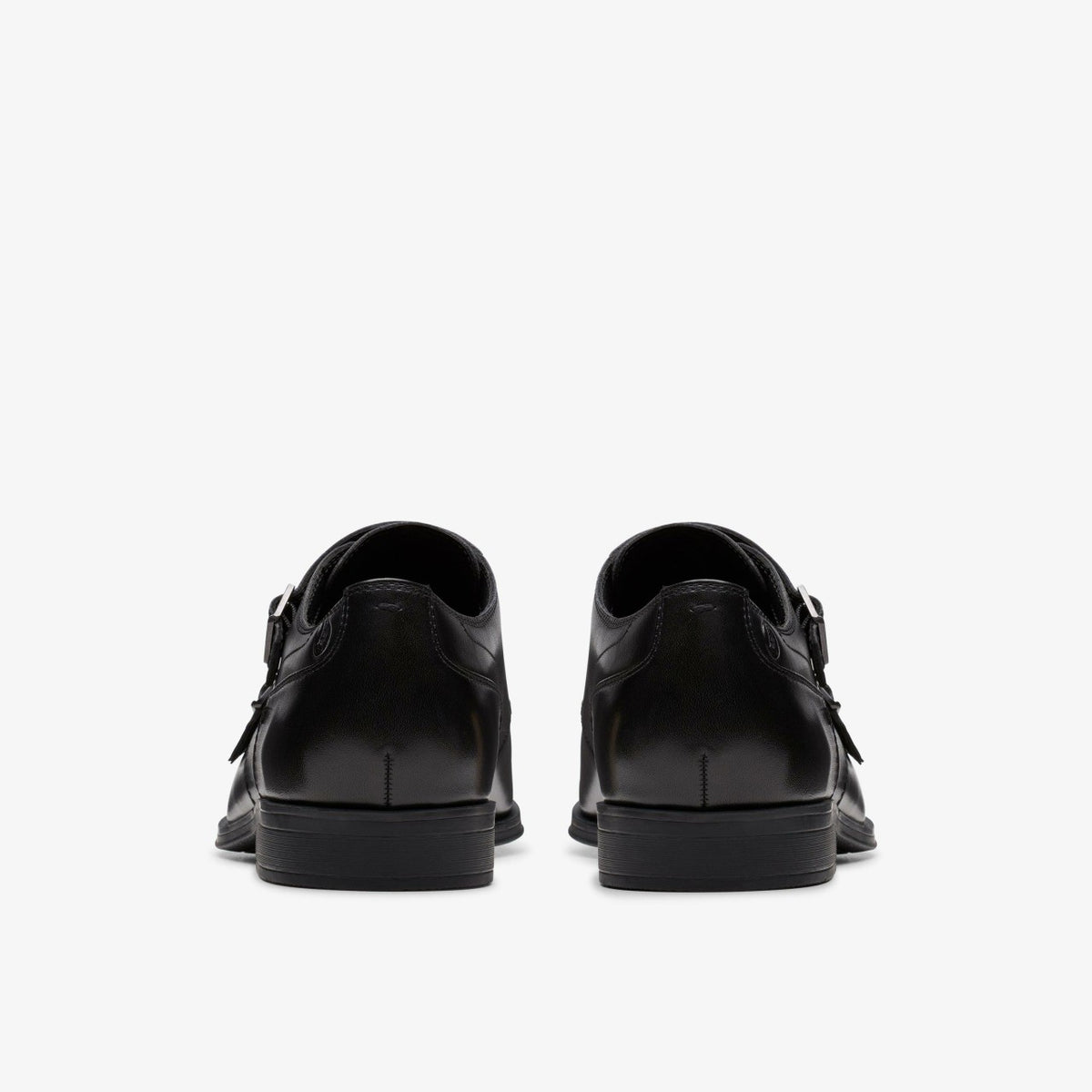 Clarks Paulton Monk Black Leather
