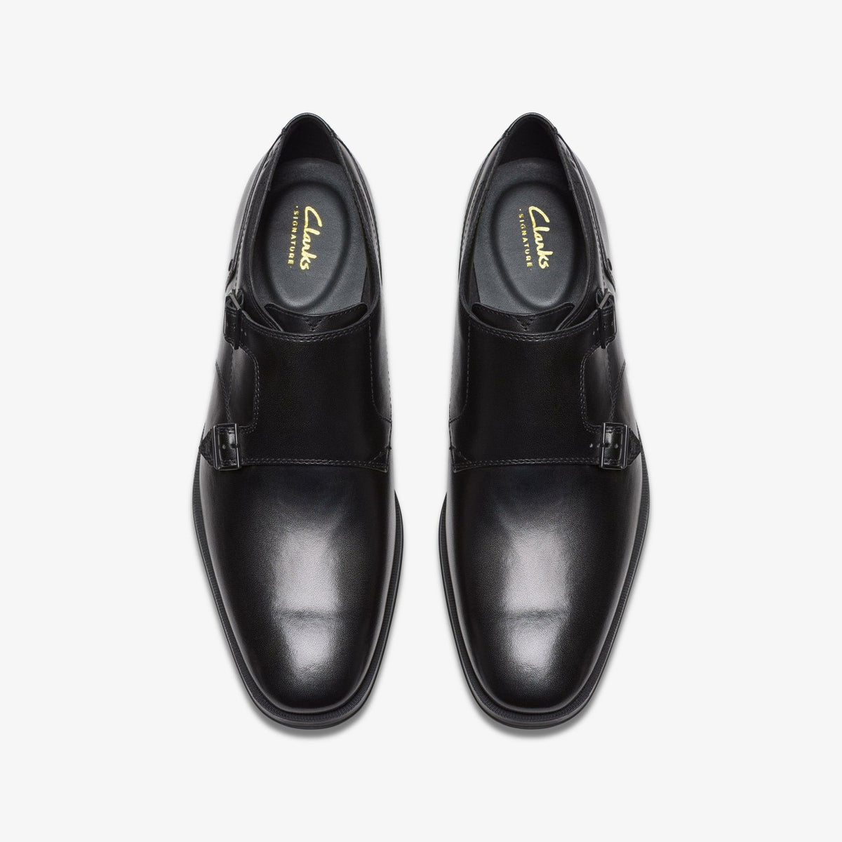 Clarks Paulton Monk Black Leather