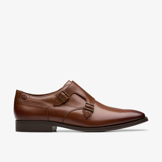 Clarks Paulton Monk Tan Leather