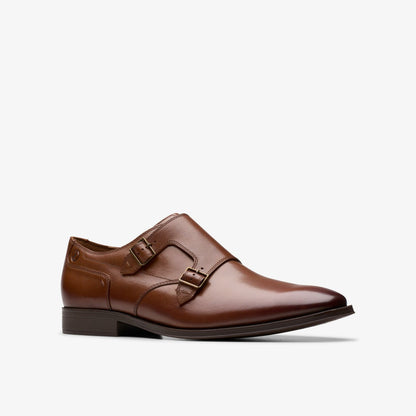 Clarks Paulton Monk Tan Leather