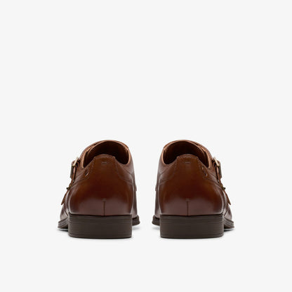 Clarks Paulton Monk Tan Leather