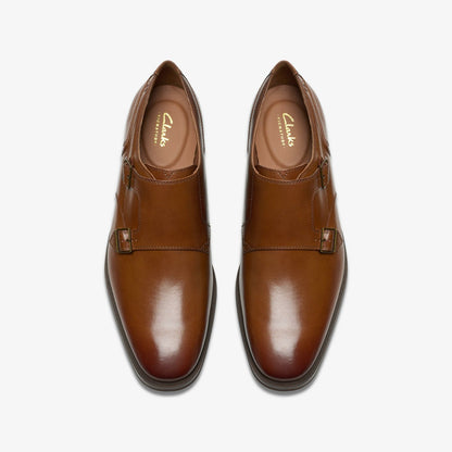 Clarks Paulton Monk Tan Leather