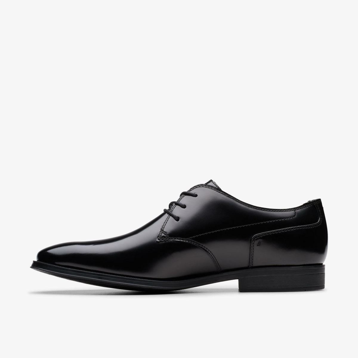 Clarks Paulton Lace Black Hi Shine Leather