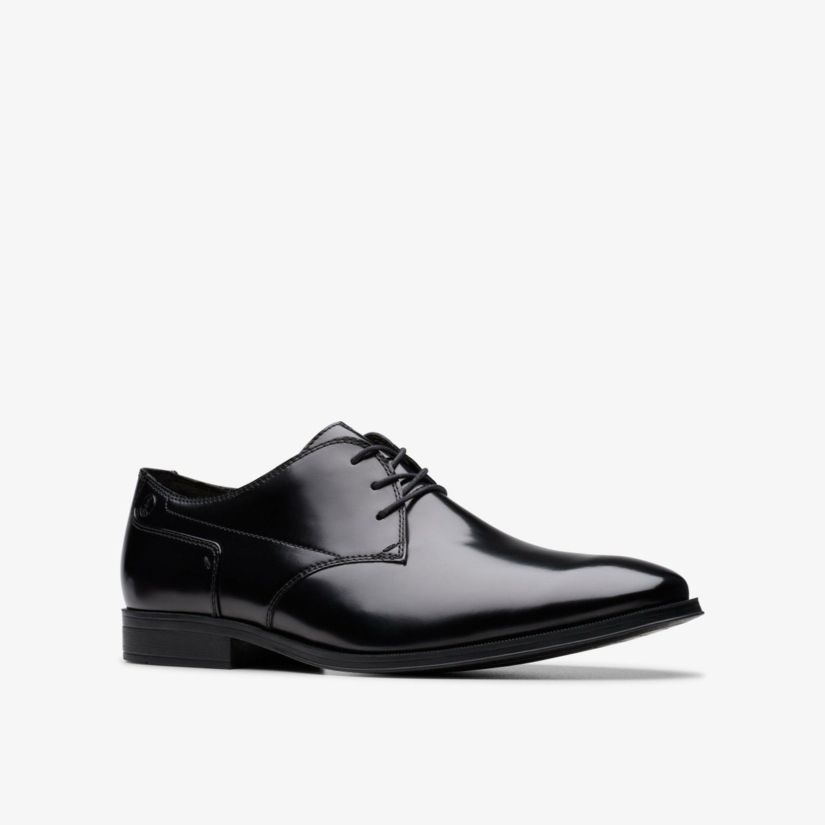 Clarks Paulton Lace Black Hi Shine Leather