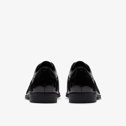 Clarks Paulton Lace Black Hi Shine Leather