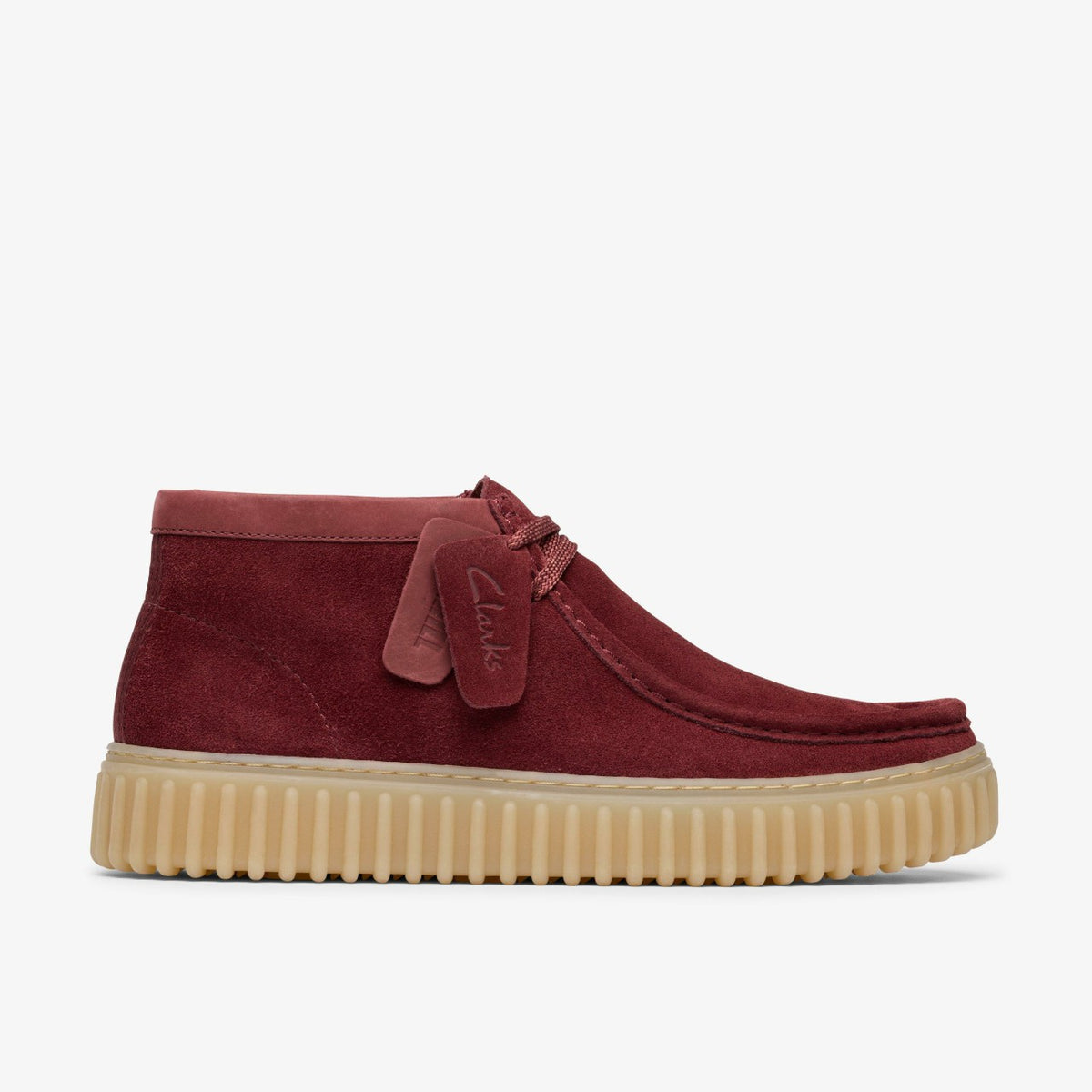 Clarks Torhill Hi Wine Suede