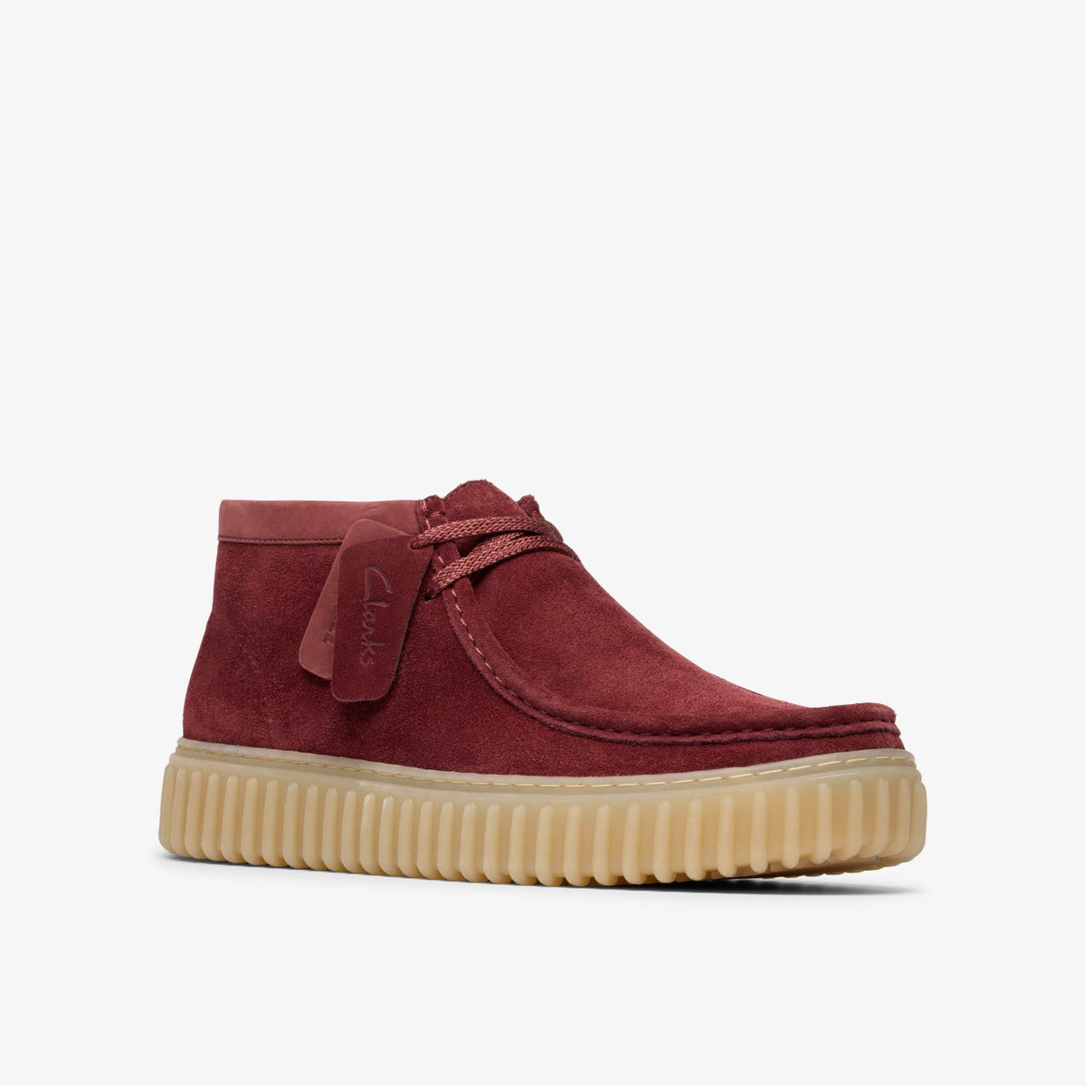 Clarks Torhill Hi Wine Suede
