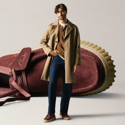 Clarks Torhill Hi Wine Suede