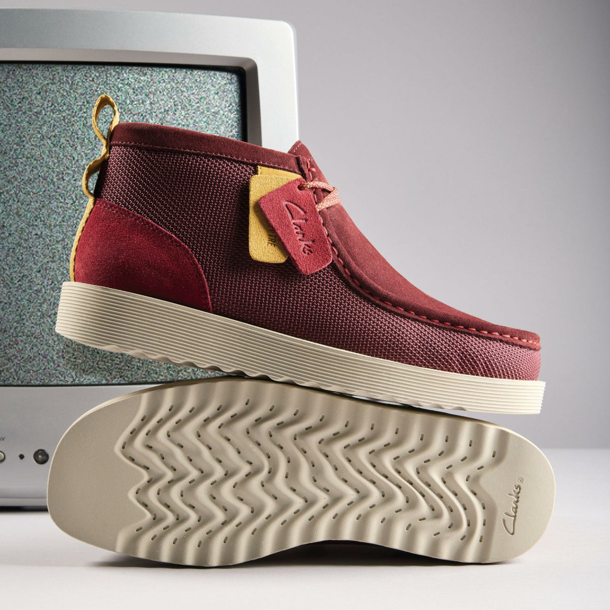 Clarks Wallabee FTR2 Boot Burgundy Combination
