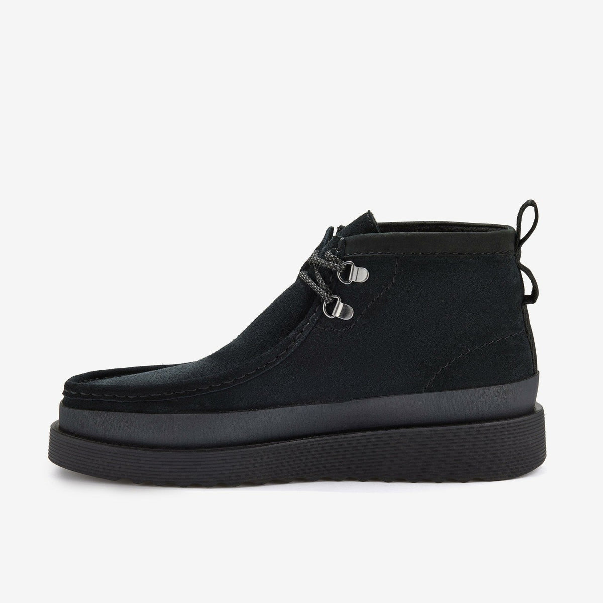 Clarks Wallabee FTR2 Hi Black Suede