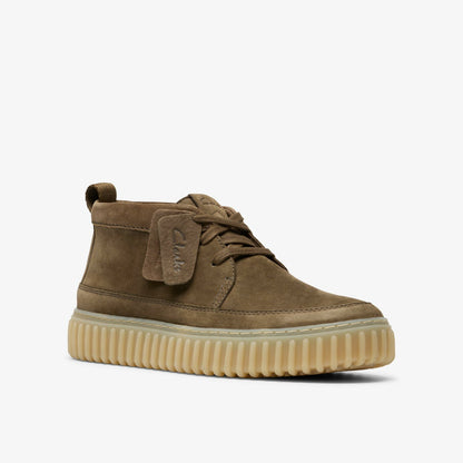 Clarks Torhill Lace Hi Khaki Nubuck