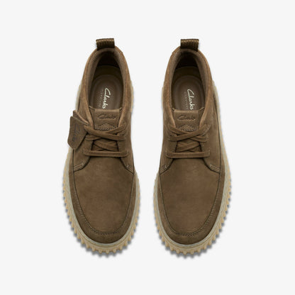 Clarks Torhill Lace Hi Khaki Nubuck