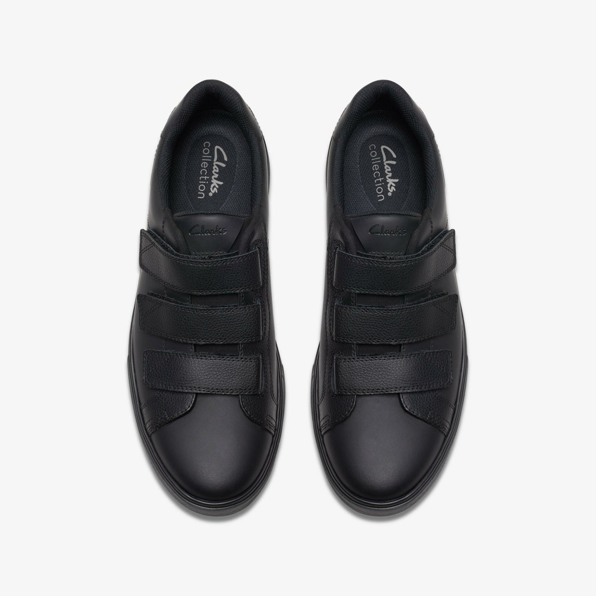 Clarks Romsey Strap Black Leather