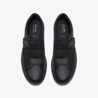 Clarks Romsey Strap Black Leather