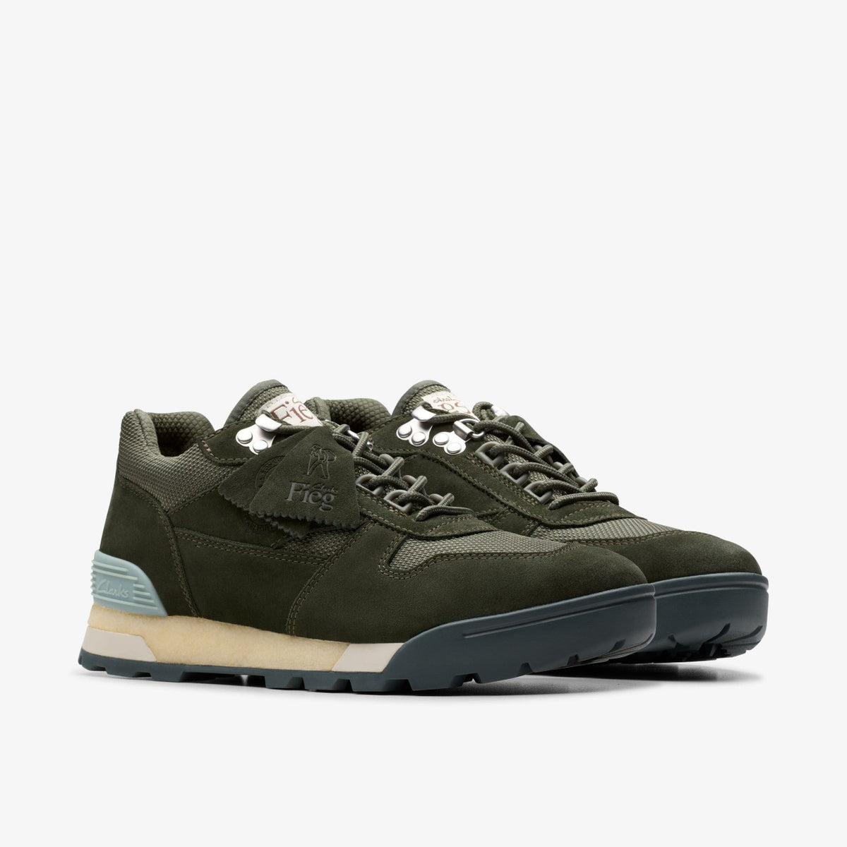 Clarks Laddow Dark Olive Combination