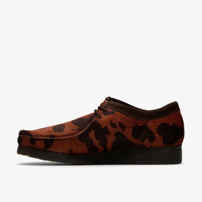 Clarks Wallabee Brown Cow Print