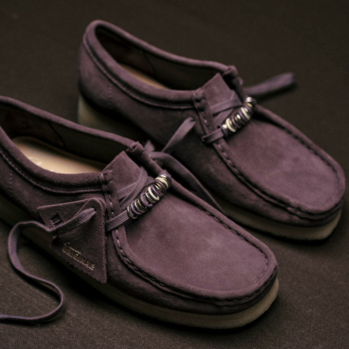 Clarks Wallabee Plum Suede