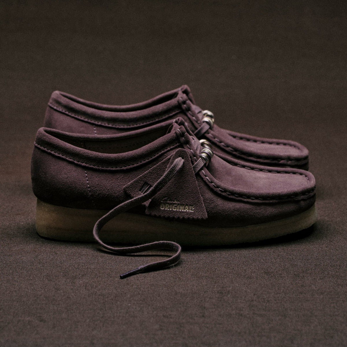 Clarks Wallabee Plum Suede