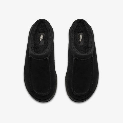 Clarks Meare Mule Black Suede Warmlined