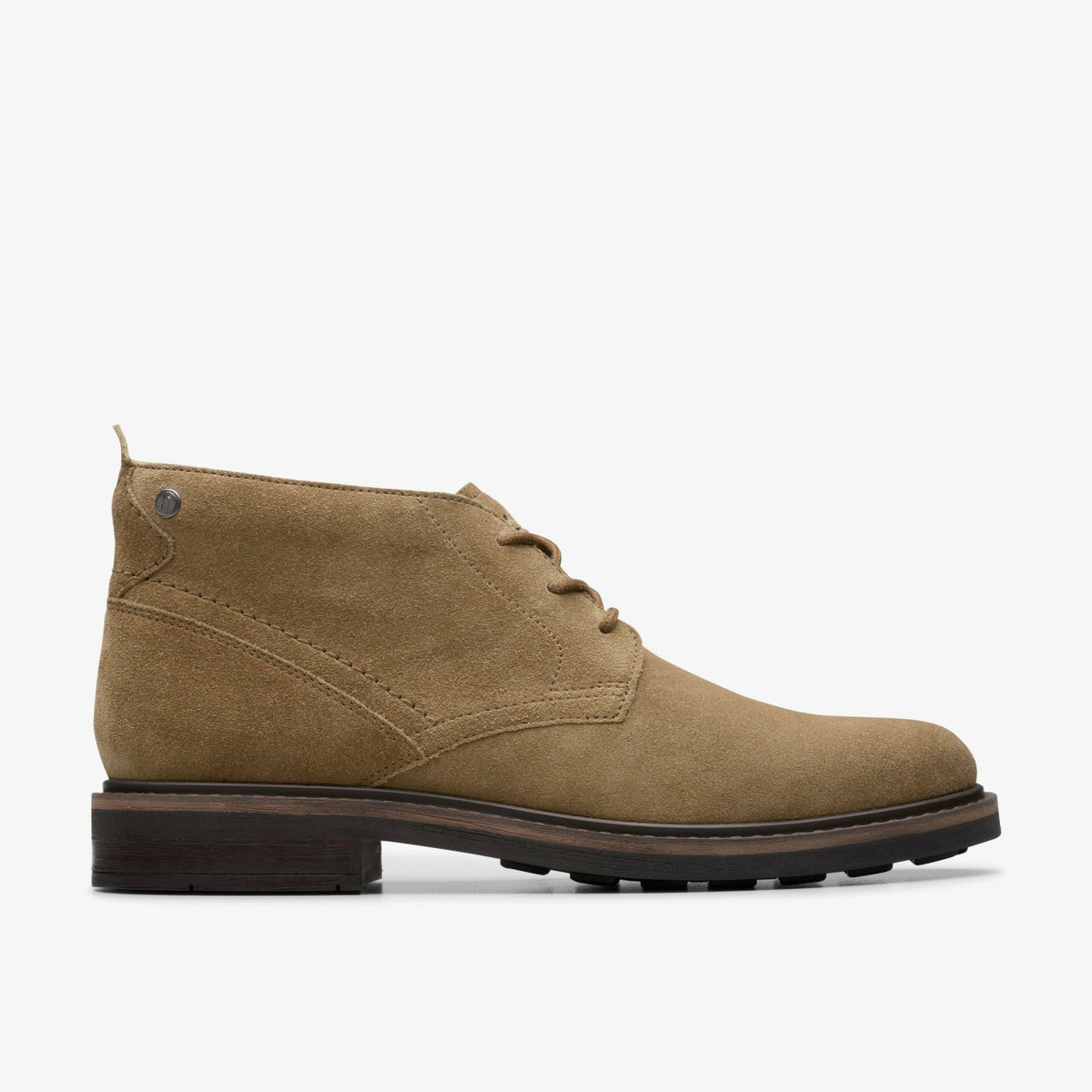 Clarks Newford Mid Dark Sand Suede