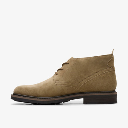 Clarks Newford Mid Dark Sand Suede