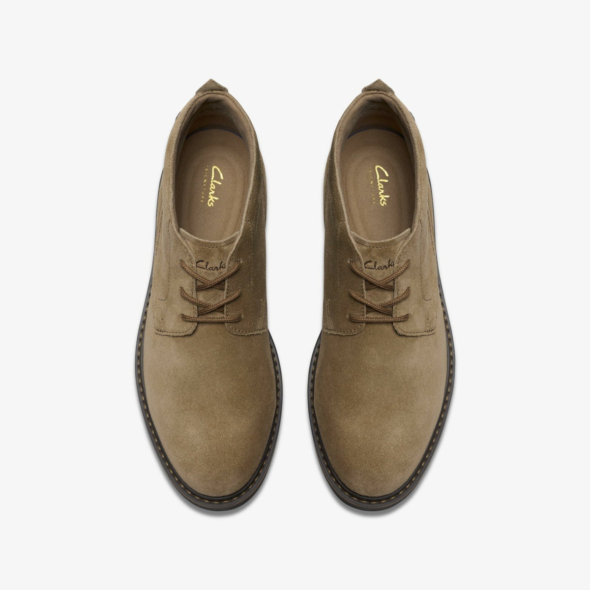 Clarks Newford Mid Dark Sand Suede