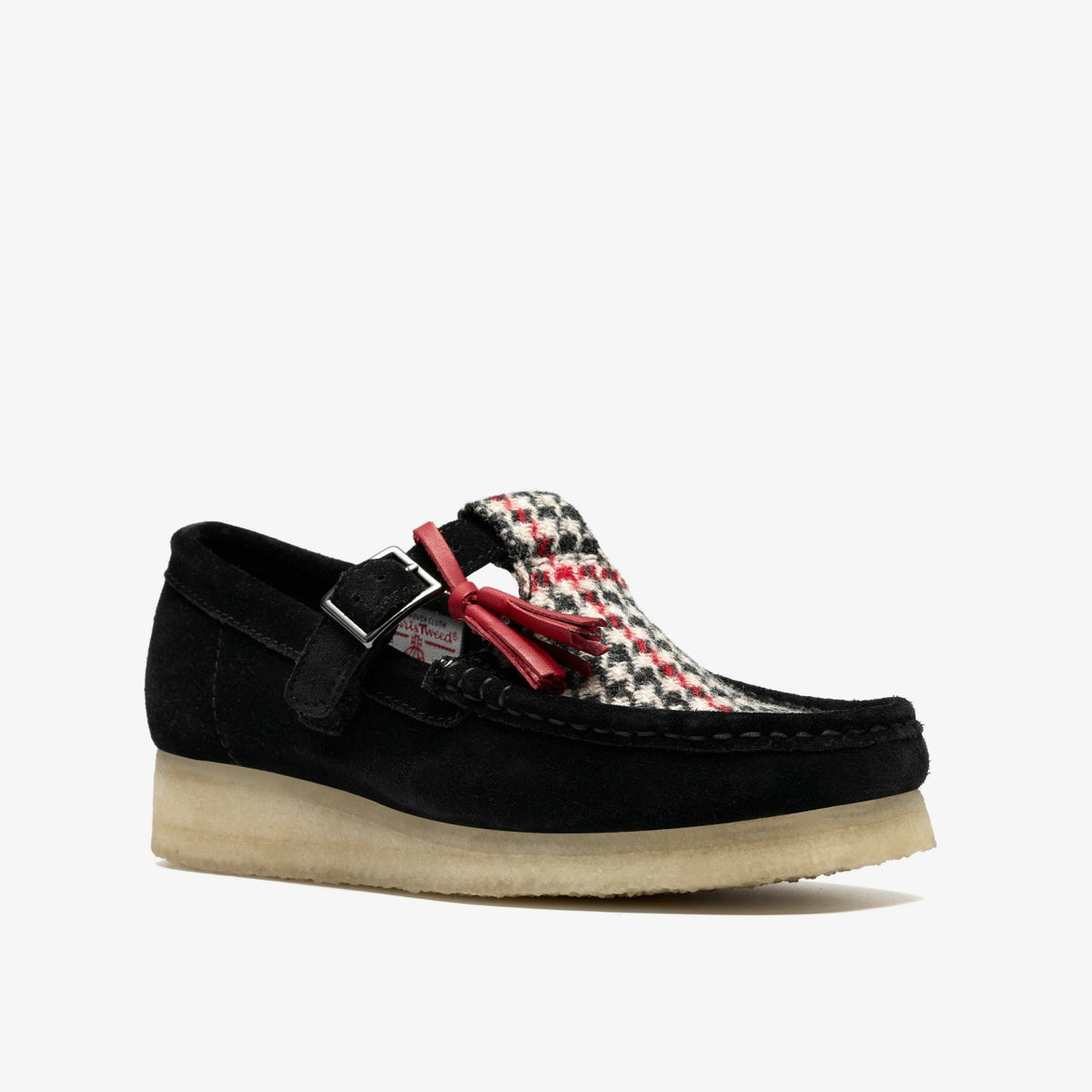 Clarks Wallabee T Bar Black Tweed Combination