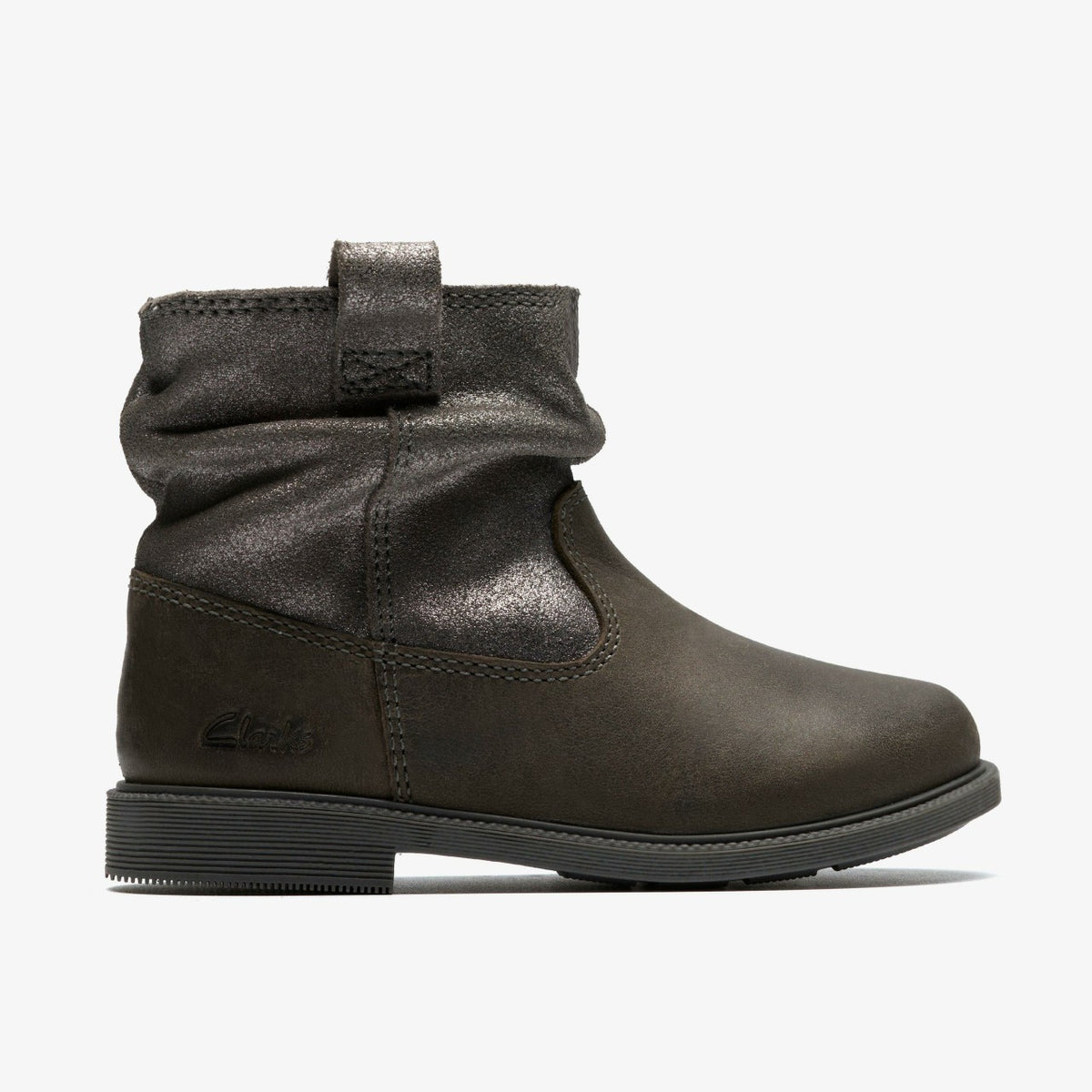 Clarks Oaklyn Top Toddler Pewter Suede