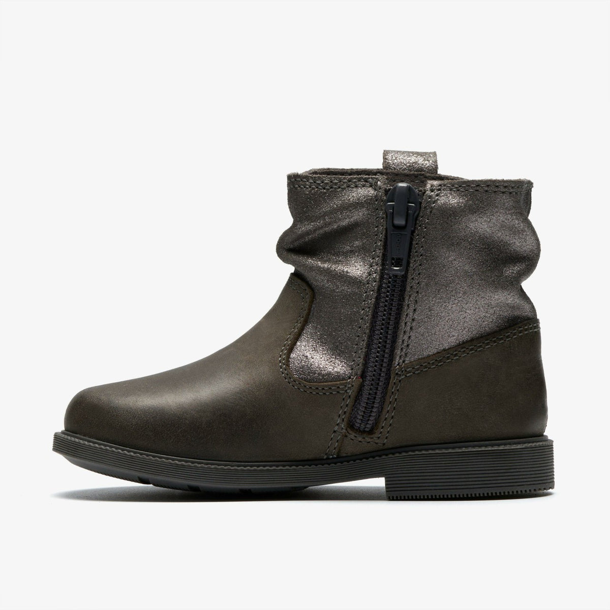 Clarks Oaklyn Top Toddler Pewter Suede