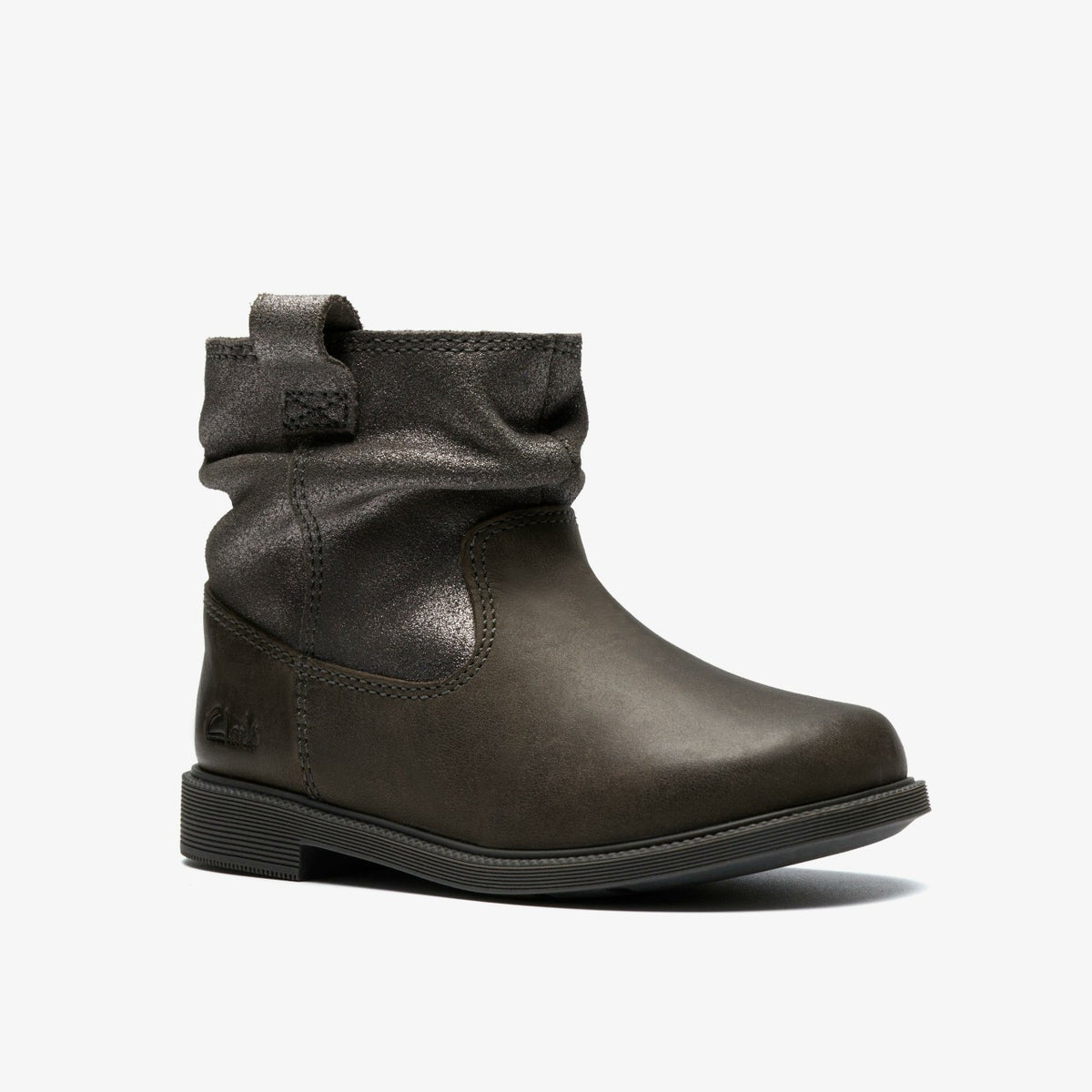 Clarks Oaklyn Top Toddler Pewter Suede