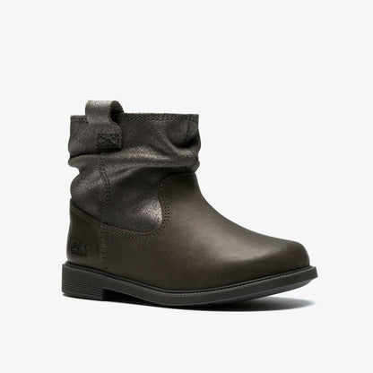 Clarks Oaklyn Top Toddler Pewter Suede