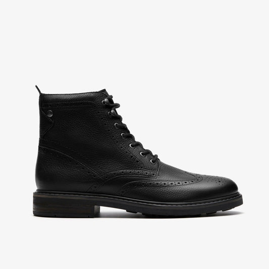 Clarks Newford Lace Boot Black Leather