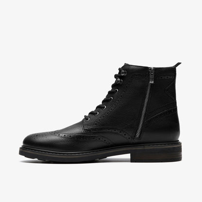 Clarks Newford Lace Boot Black Leather