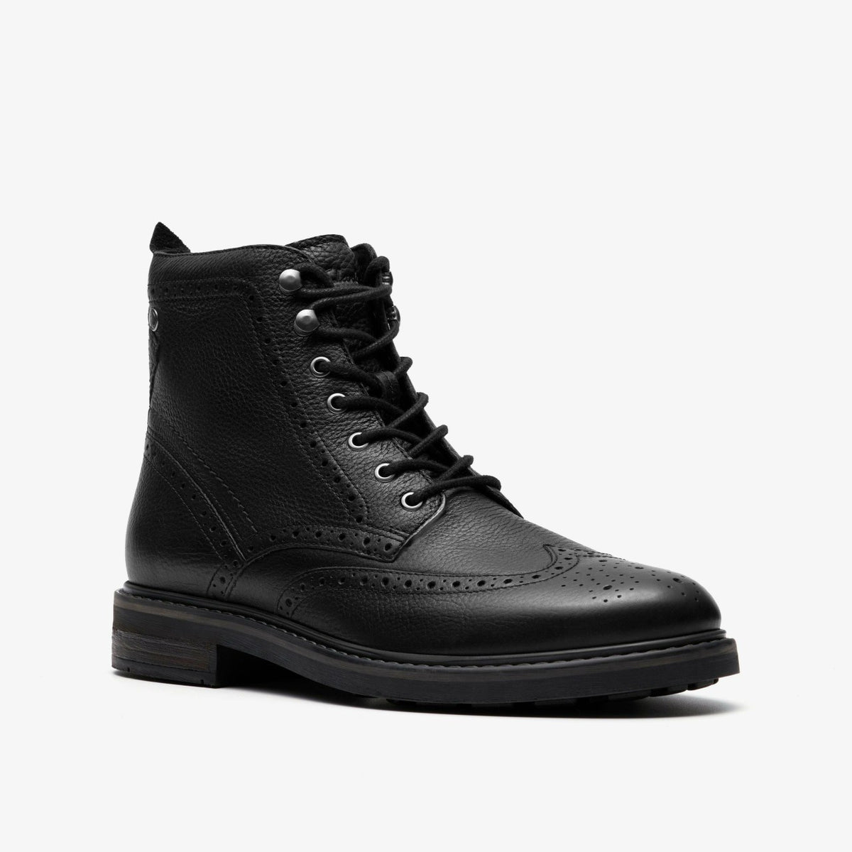 Clarks Newford Lace Boot Black Leather