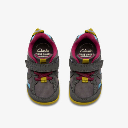 Clarks Roamer Hero Toddler Dark Grey Combination
