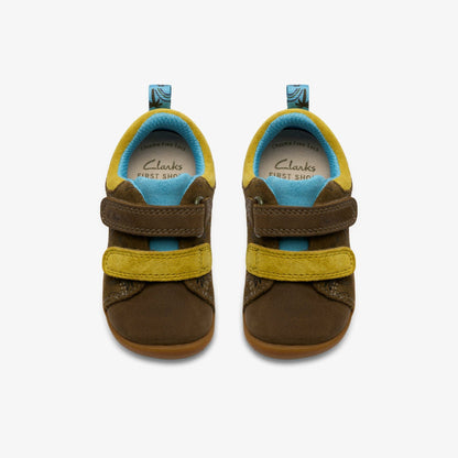 Clarks Roamer Roar Toddler Dark Olive