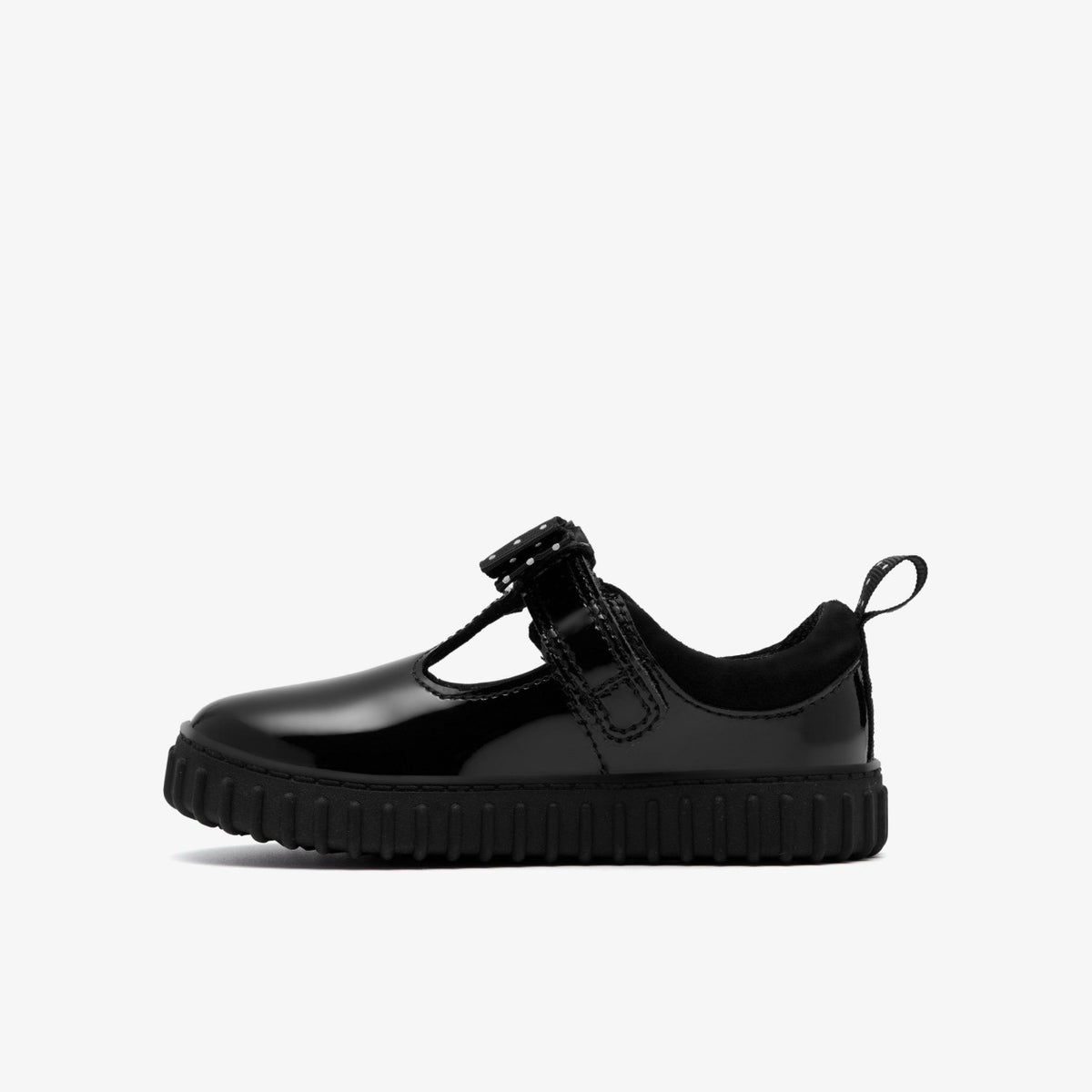 Clarks Cove Bow Toddler Black Patent