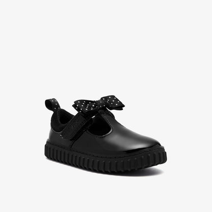 Clarks Cove Bow Toddler Black Patent