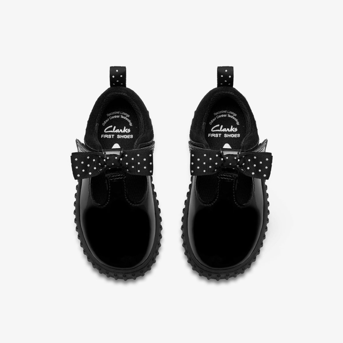 Clarks Cove Bow Toddler Black Patent