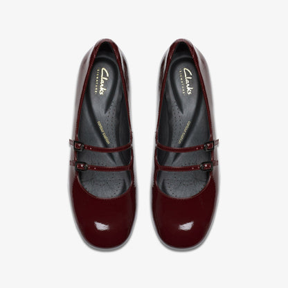 Clarks Daiss 30 Shine Burgundy Patent
